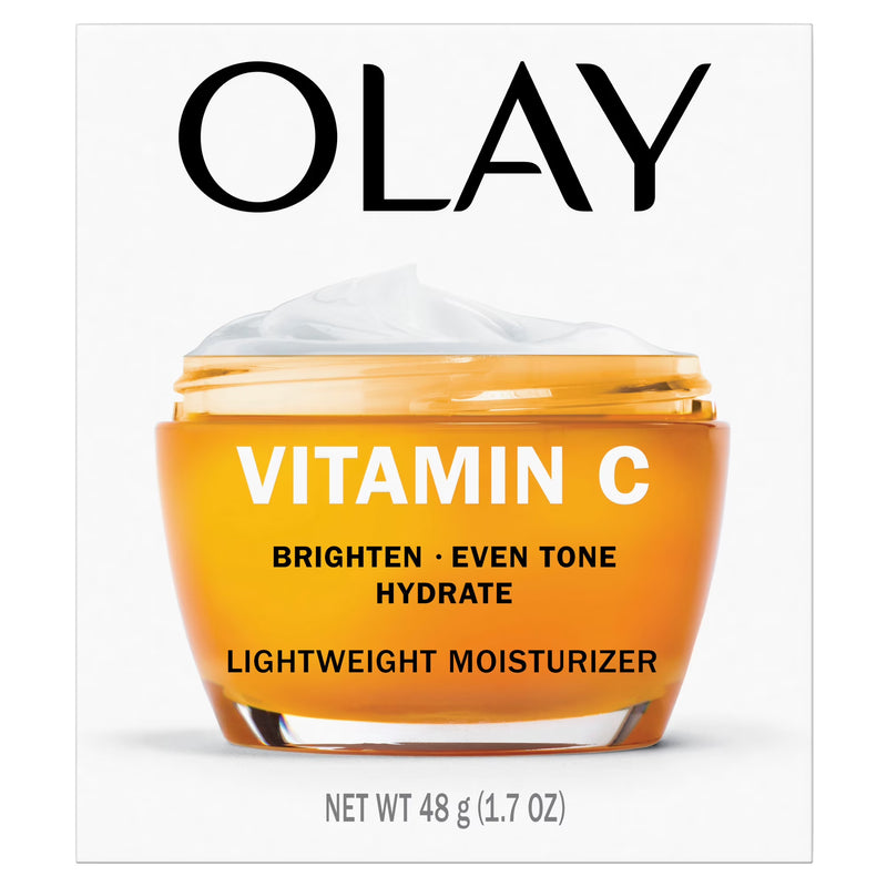 Olay Vitamin C Brightening Light Weight Moisturizer, Hydrates & Evens Tone, 1.7 oz