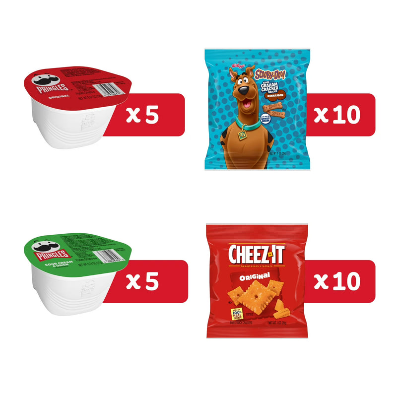 Cheez-It, Pringles, SCOOBY-DOO! Variety Pack Snacks, Lunch Snacks, 30 Count