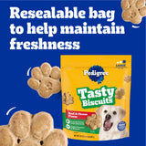 Pedigree Large Tasty Biscuits Dog Treats, Beef & Cheese Flavor, 24-oz Bag