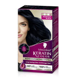 Schwarzkopf Keratin Hair Dye 1.1 Midnight Black, Permanent Hair Color, 1 Use
