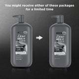 Dove Men+Care Elements Liquid Body Wash and Face Wash Charcoal + Clay Nourishing Cleanser, 30 oz