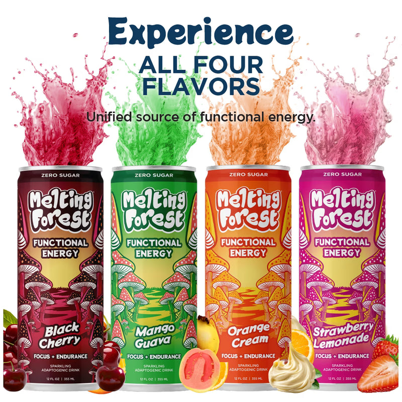 Melting Forest Mushroom Energy Drink Strawberry Lemonade 12 Pack