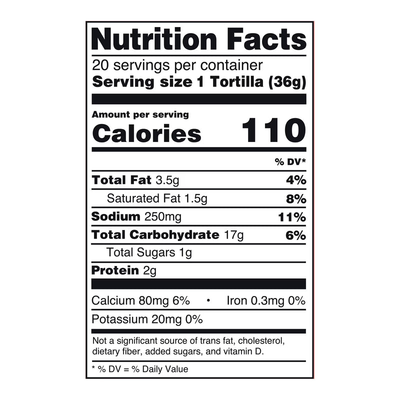 Great Value Small Fajita Flour Tortillas, 26 oz, 20 Count