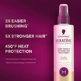 Schwarzkopf KERATIME Deep Repair Detangling Treatment for Dry, Damaged Hair, 6.8 fl oz