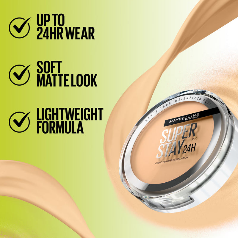 Maybelline Super Stay Powder Foundation Makeup, Soft Matte Finish, 128, 0.21 oz