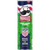 Pringles Sour Cream and Onion Potato Crisps Chips, Lunch Snacks, 5.5 oz Canister