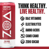 ZOA Zero Sugar Energy Drink, Cherry Limeade 12oz (12-Pack)