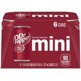 Dr Pepper Soda Pop, 7.5 fl oz, 6 Pack Cans