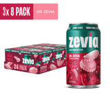 (3 pack) (3 pack) (3 Packs) Zevia Zero Calorie, No Sugar Dr. Zevia Soda Pop, 12 fl oz, 8 Pack Cans