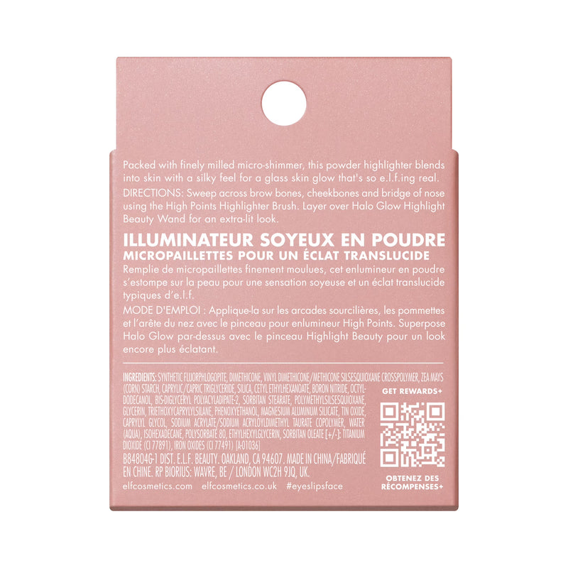 e.l.f. Halo Glow Silky Powder Highlighter, Blush Money, 0.15oz