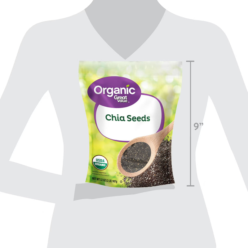 Great Value Organic Chia Seeds, 32 oz