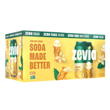 (3 pack) Zevia Zero Calorie, No Sugar Cream Soda Pop, 12 fl oz, 8 Pack Cans