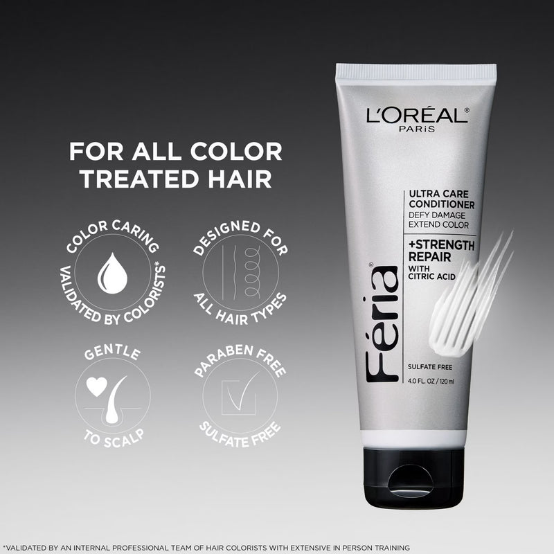 L'Oreal Paris Feria - Hair Color Strength Repair Ultra Care Conditioner, 4 fl oz