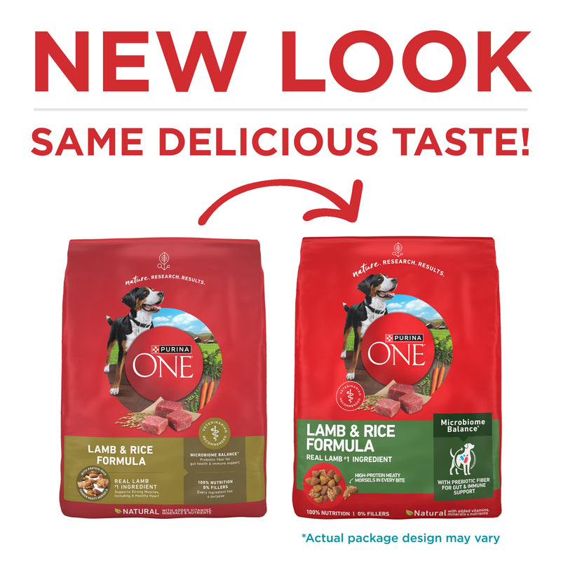 Purina ONE Plus Dry Dog Food for Adult Dogs, Real Protein Rich Natural Lamb & Rice Formula, 40lb Bag