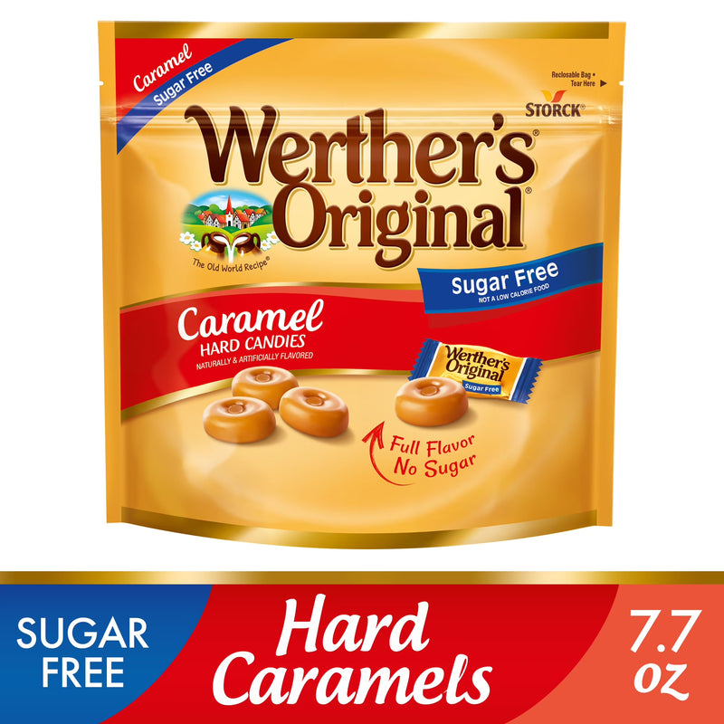 Werther's Original Hard Sugar Free Caramel Candy, 7.7 oz