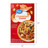 Great Value Cinnamon Crunch Breakfast Cereal, 19 oz