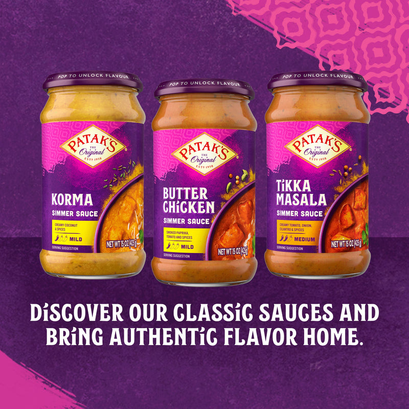 Patak's Butter Chicken Simmer Sauce, 15 oz