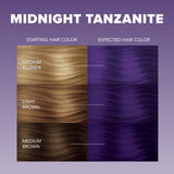 Splat Midnight Tanzanite Hair Dye Kit, Semi-Permanent Purple Hair Color for Brunettes