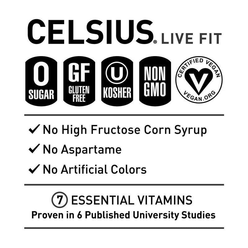 CELSIUS Sparkling Wild Berry, Functional Energy Drink 12 fl oz Can (Pack of 12)