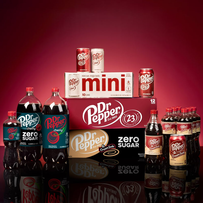 Dr Pepper Soda Pop, 12 fl oz, 8 Pack Bottles