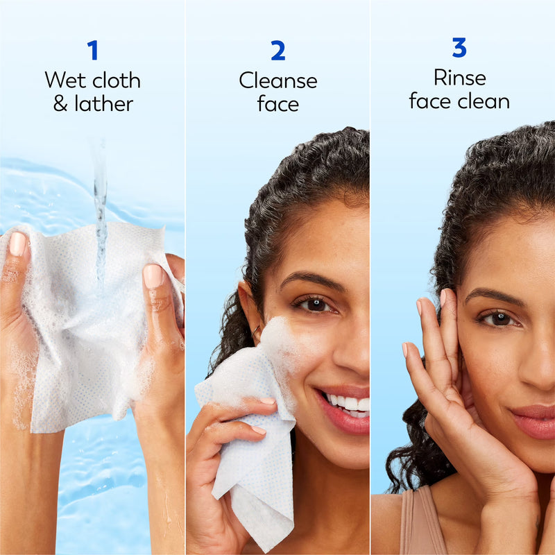 Olay Daily Facials Deeply Purifying Cleansing Cloths, Gentle Makeup Remover, Fragrance-Free, 66 Count