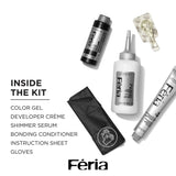 L'Oreal Paris Feria Shimmering Permanent Hair Color, B61 Downtown Brown, Strengthens Hair, 1 Kit