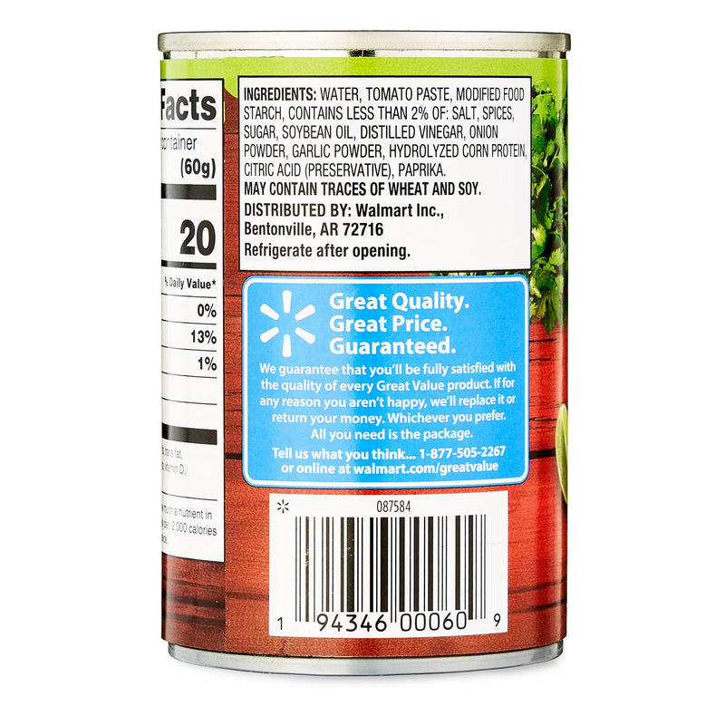 Great Value Red Enchilada Sauce, 10 oz