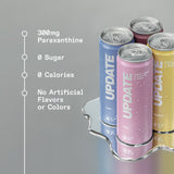 UPDATE Energy Drink, Caffeine Free, Zero Sugar, Variety 12-Pack, 12 fl oz, No Crash, Paraxanthine Powered