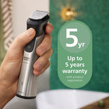 Philips Norelco All-In-One 7000 Series 22-Piece Trimmer - Electric Shaver and Clipper For Face, Beard, Hair & Body, Self-Sharpening Full Metal Blades, 25 Length Settings (0.5-16 Mm), MG7965/49