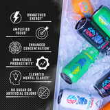 Gorilla Mind Energy Drink, No Sugar or Artificial Colors, Bombsicle, 16 oz, 12 pack Cans