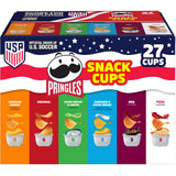 Pringles Snack Cups 6 Flavor Variety Pack Potato Crisps Chips, Lunch Snacks, 27 Count