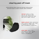 Freeman Natural Skincare Clearing Charcoal & Tomato Peel-off Facial Mask for Acne, 6 oz