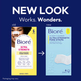 Biore Witch Hazel Ultra Deep Cleansing Blackhead Remover Pore and Nose Strips for Skin Care, 6 ct