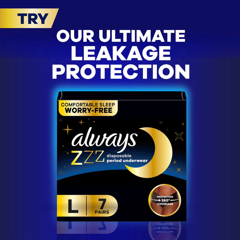 Always Ultra Thin Overnight Pads with Wings, Size 5, Extra Heavy Overnight, 46 Count