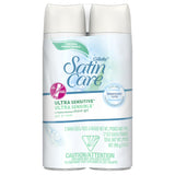 Gillette Satin Care Ultra Sensitive Women's Shaving Gel Twin Pack, Fragrance-Free, 14 oz