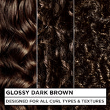 Garnier Nutrisse 0% Ammonia Glossy Curl Nourishing Permanent Hair Color Kit, CR4 Dark Brown, 1 Kit