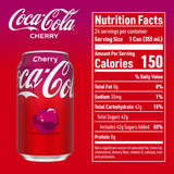 Coca-Cola Cherry Soda Pop Cans, 12 fl oz, 24 Pack
