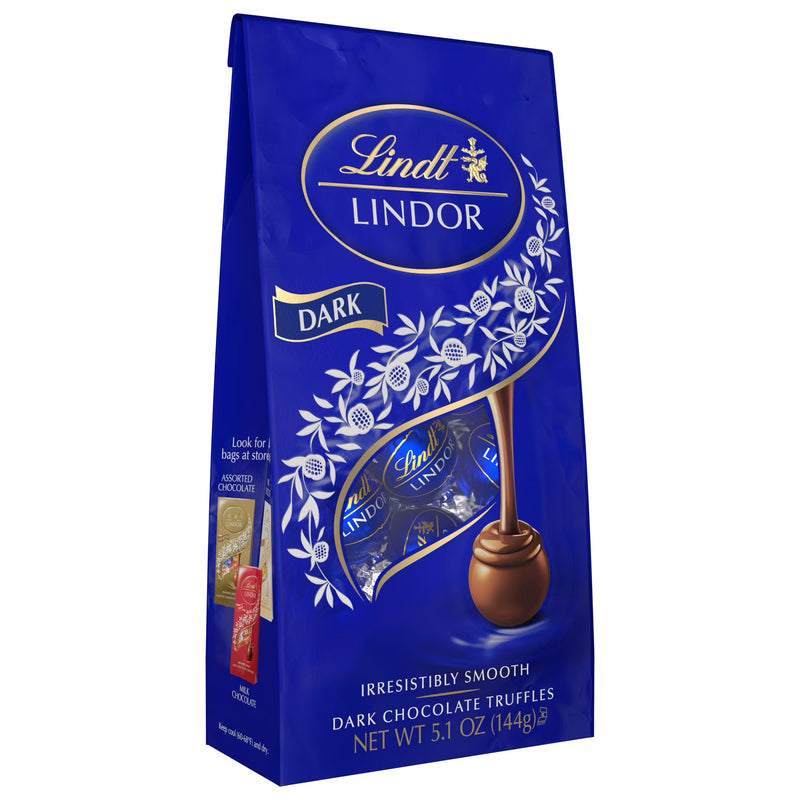 Lindt LINDOR Dark Chocolate Candy, 5.1 oz Bag