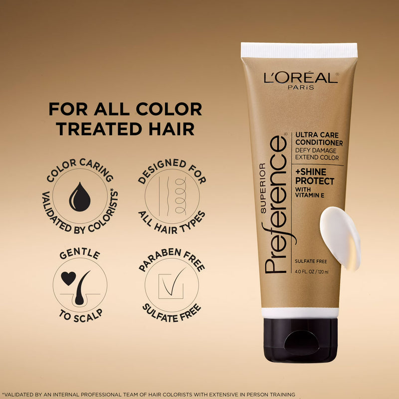 L'Oreal Paris Superior Preference - Hair Color Shine Protect Care Conditioner, 4 fl oz