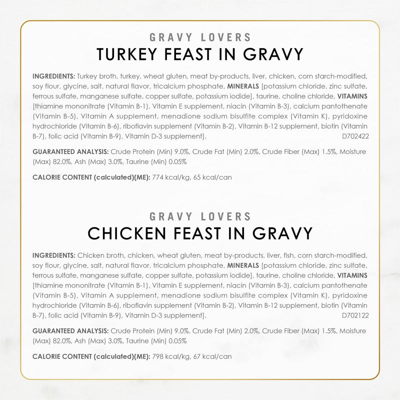 Purina Fancy Feast Gravy Lovers Kitten Food, Wet Cat Food, Poultry & Beef, 3 oz Cans