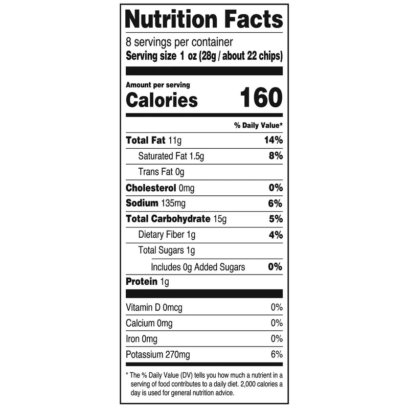 Great Value Original Rippled Potato Chips, 8 o