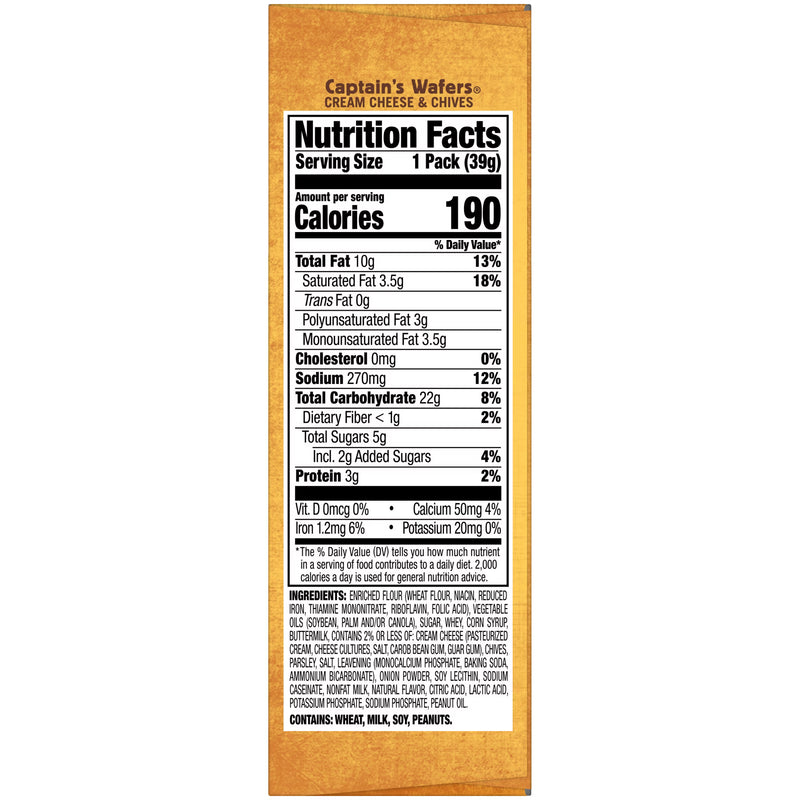 Lance Sandwich Crackers, Captain's Wafers, Variety Pack, 10 Individual Packs, 6 Sandwiches Each