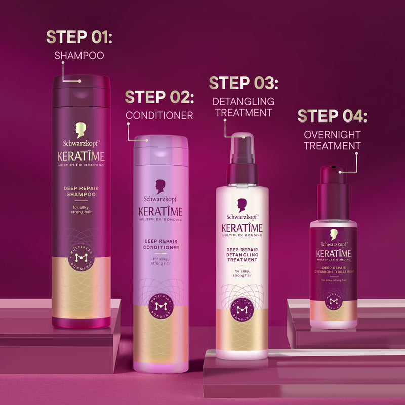Schwarzkopf KERATIME Deep Repair Detangling Treatment for Dry, Damaged Hair, 6.8 fl oz