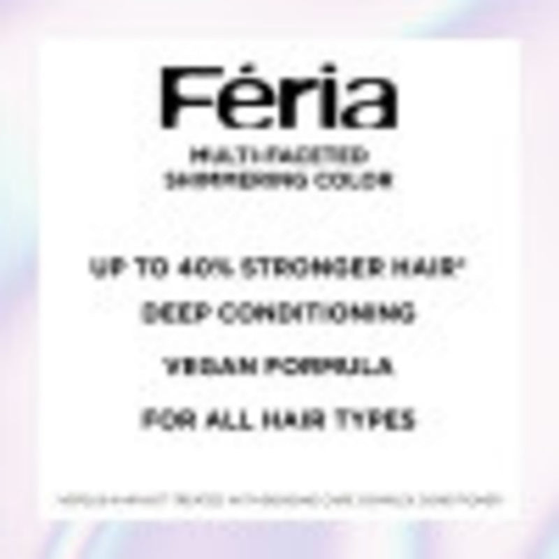 L'Oreal Paris Feria Shimmering Permanent Hair Color, Crystal Brown, 40 Percent Stronger Hair, 1 Kit