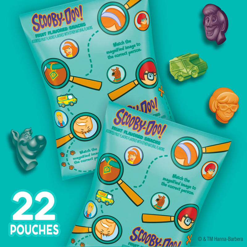 Scooby-Doo Fruit Flavored Snacks, Gluten Free, Kids Snacks, Value Pack, 22 Count, 17.6 oz
