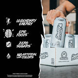 GHOST® ENERGY Zero Sugars Energy Drink, Original Flavor, 200mg Natural Caffeine, 16 fl oz, 12 Pack Cans