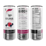 CELSIUS Sparkling Wild Berry, Functional Energy Drink 12 fl oz Can (Pack of 12)