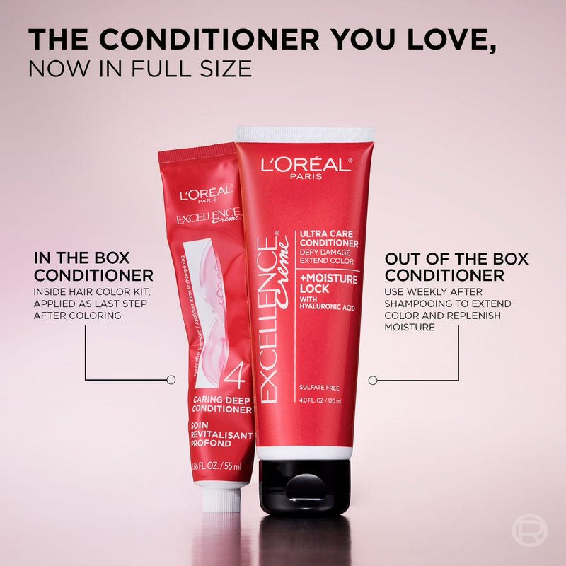 L'Oreal Paris Excellence - Hair Color Moisture Lock Ultra Care Conditioner, 4 fl oz