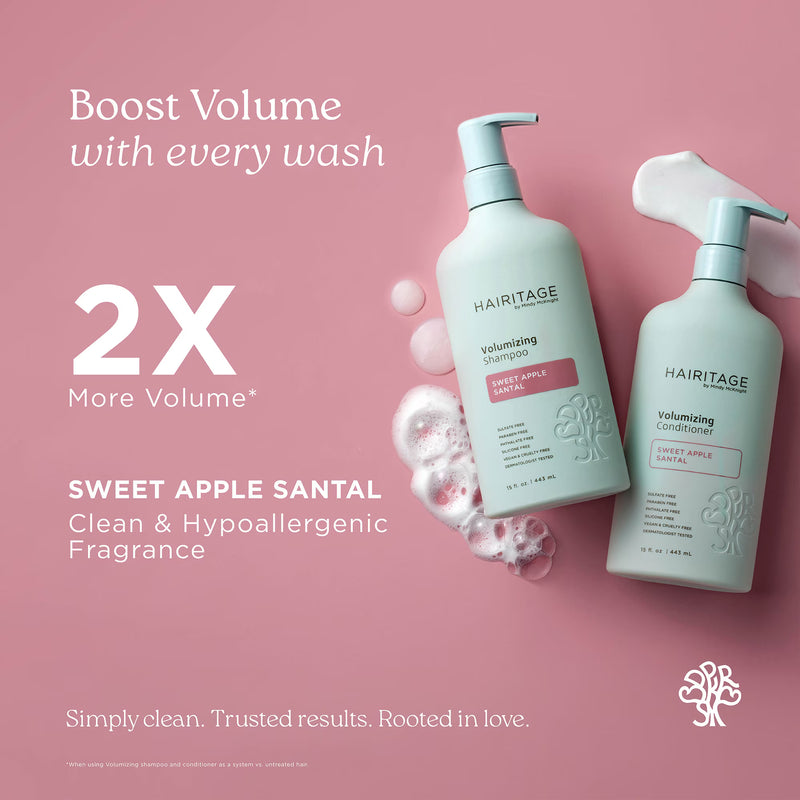 HAIRITAGE Sweet Apple Santal Volumizing Shampoo, 15 fl oz