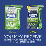 Gillette Sensor 3 Sensitive Men 3 Blade Disposable Razor,4 count